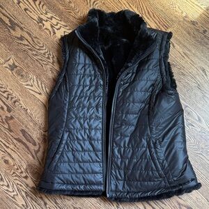 Women's Black Quilted Vest